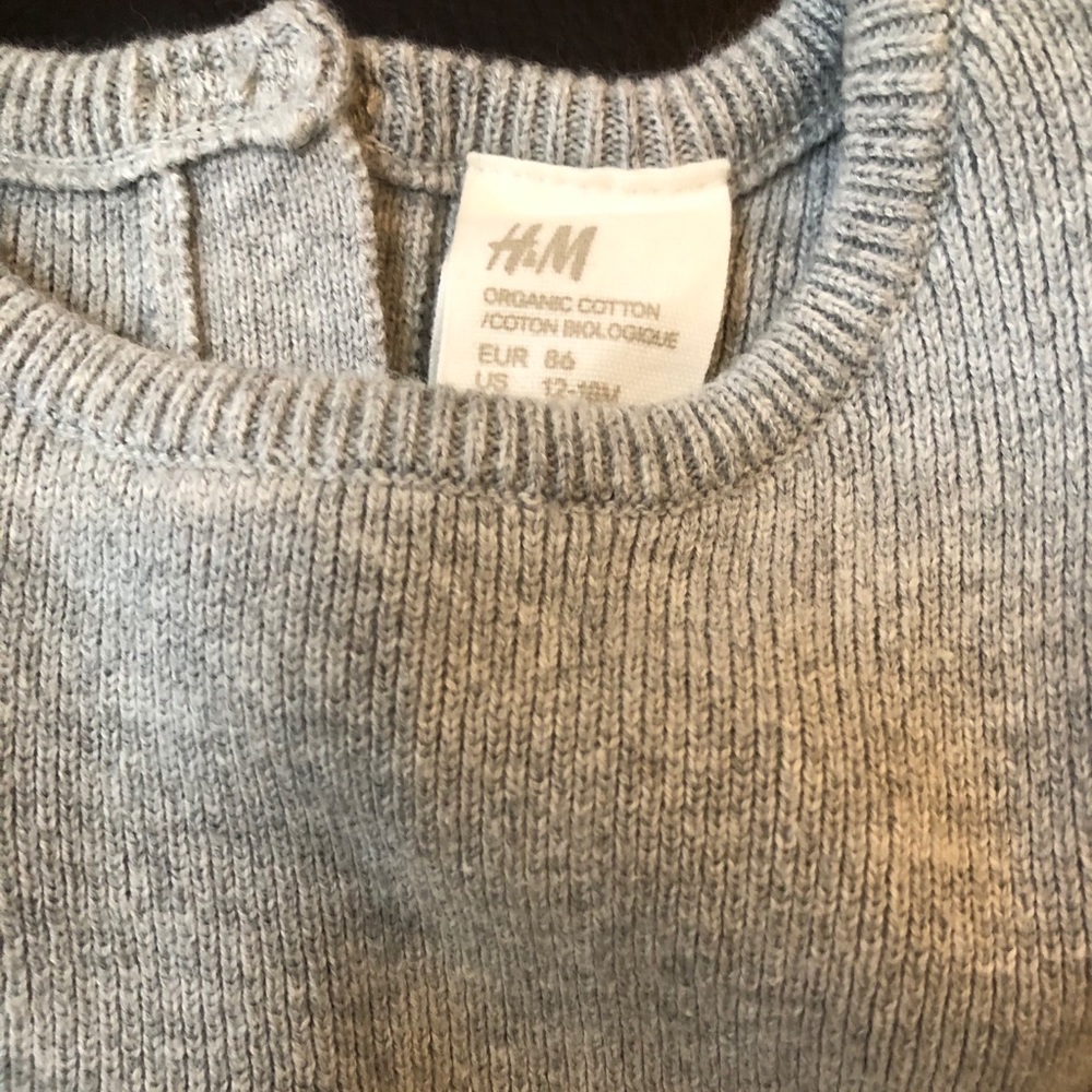 H&M Light Gray Ruffle Knit Dress - Picture 4 of 4